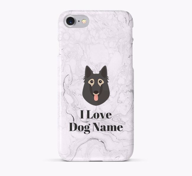 'I Love {dogsName}' Phone Case with {breedFullName} Icon